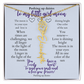 To my daughter with message card and flower name necklace, 18k yellow gold finish (november) - Sheer: your Luck - Sheerluck-art.com