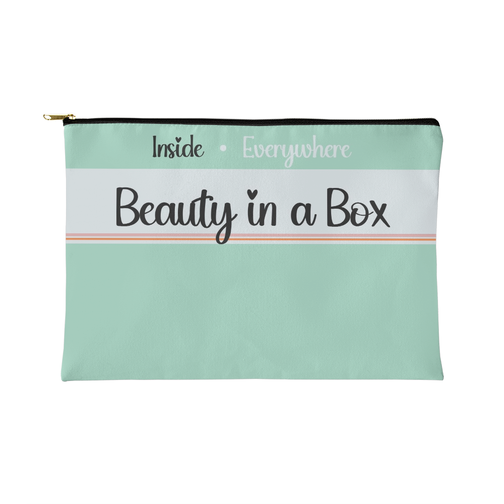 Small zippered (black) pouch for makeup or other small stuff - Sheer: your Luck - Sheerluck-art.com
