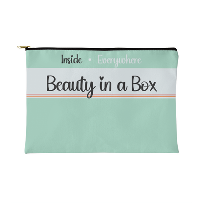 Small zippered (black) pouch for makeup or other small stuff - Sheer: your Luck - Sheerluck-art.com