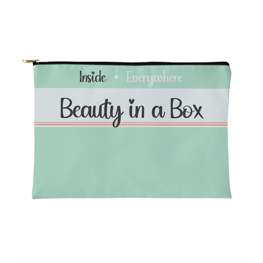 Small zippered (black) pouch for makeup or other small stuff - Sheer: your Luck - Sheerluck-art.com