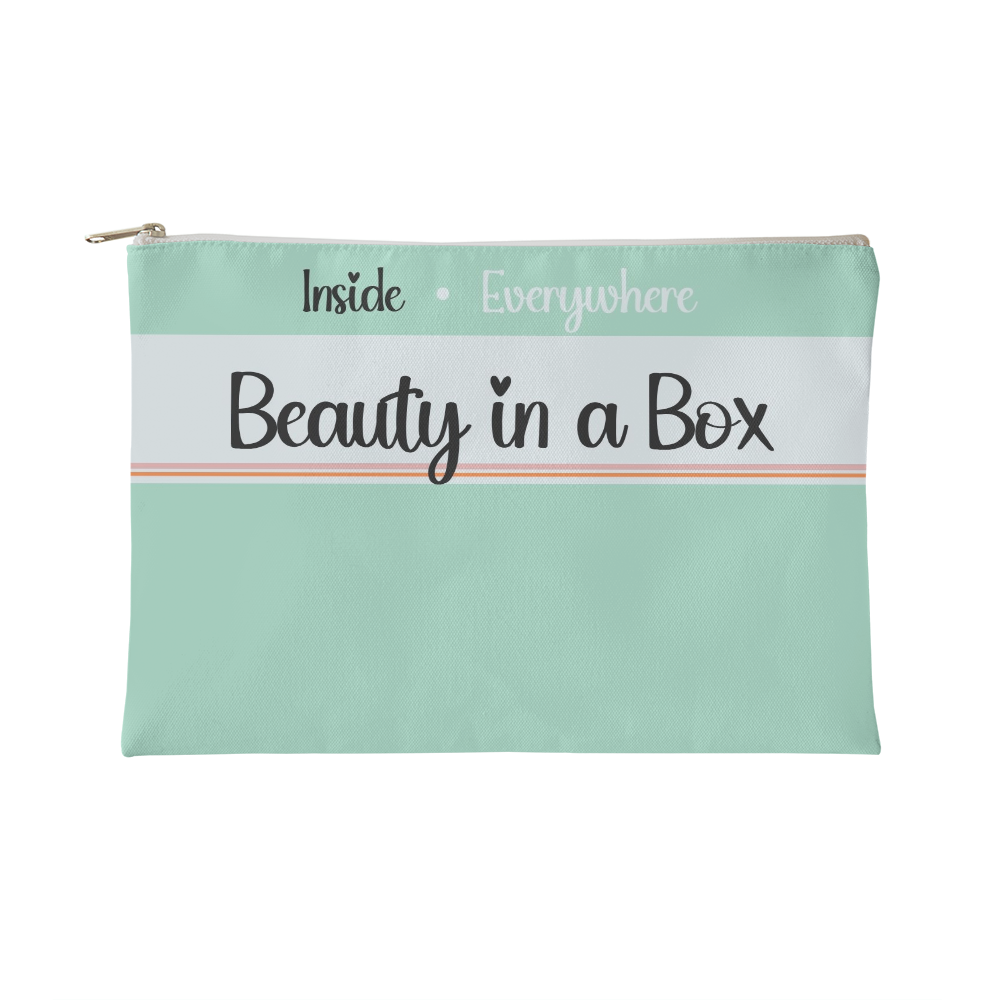Small zippered (natural) pouch for makeup or other small stuff - Sheer: your Luck - Sheerluck-art.com