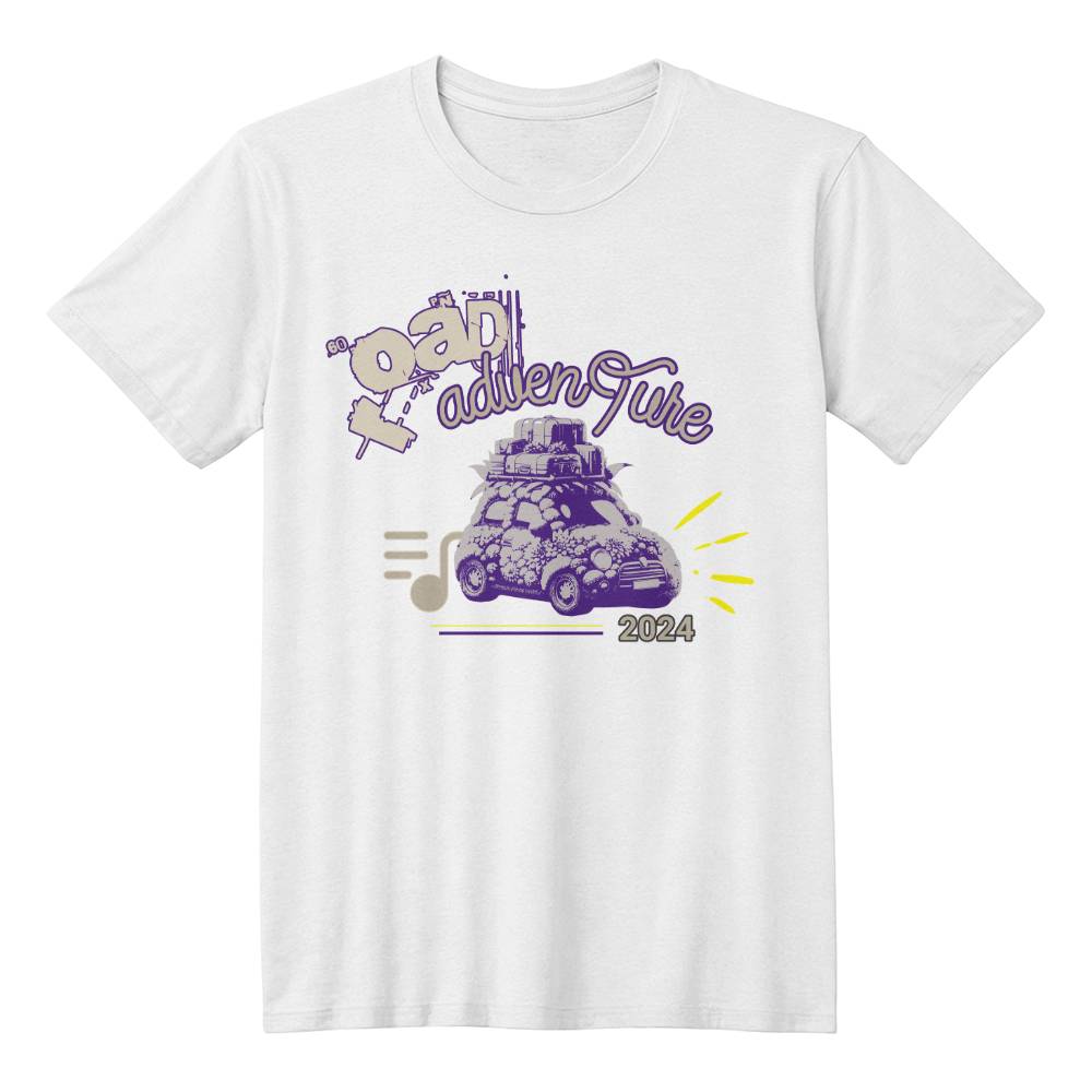 Road Adventure White T-shirt - Sheer: your Luck - sheerluck-art.com