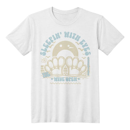 Eyes wide open White T-shirt - Sheer: your Luck - Sheerluck-art.com