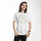 Eyes wide open White T-shirt, on a human - Sheer: your Luck - Sheerluck-art.com