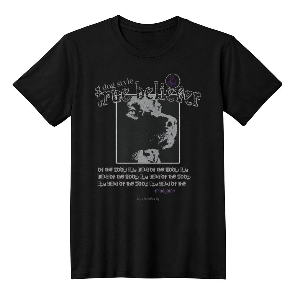 Dog style True believer Black T-shirt - Sheer: your Luck - Sheerluck-art.com