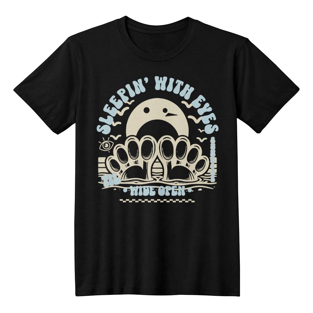 Eyes wide open White T-shirt - Sheer: your Luck - Sheerluck-art.com