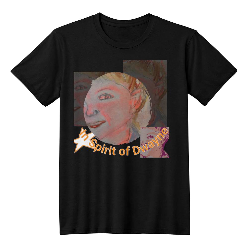 Spirit of Dwayne Black T-shirt - Sheer: your Luck - Sheerluck-art.com