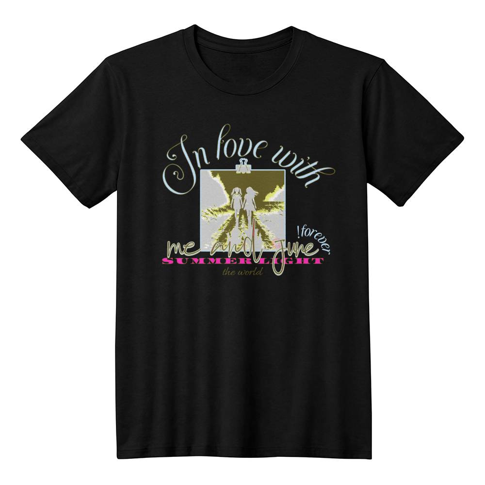 Summer light Black T-shirt - sheer: your Luck - Sheerluck-art.com