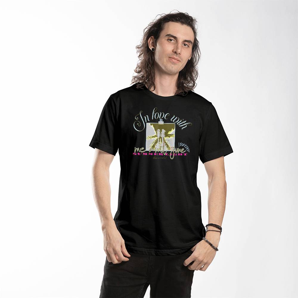 Summer light Black T-shirt, on a human - sheer: your Luck - Sheerluck-art.com