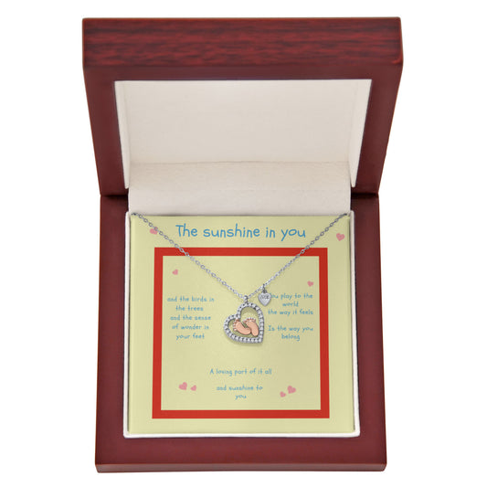 Sunshine -  Baby Feet Heart Necklace