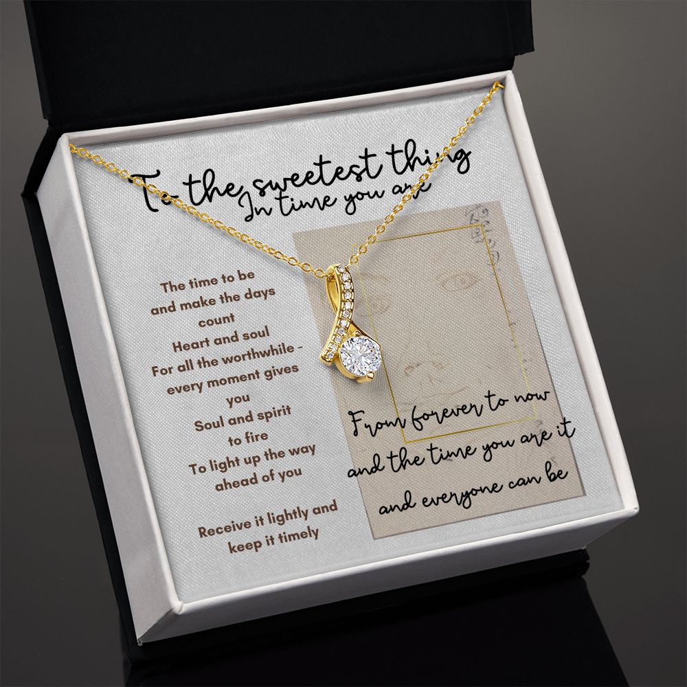 Message card to the sweetest you are with necklace - Sheer: your Luck - Sheerluck-art.com