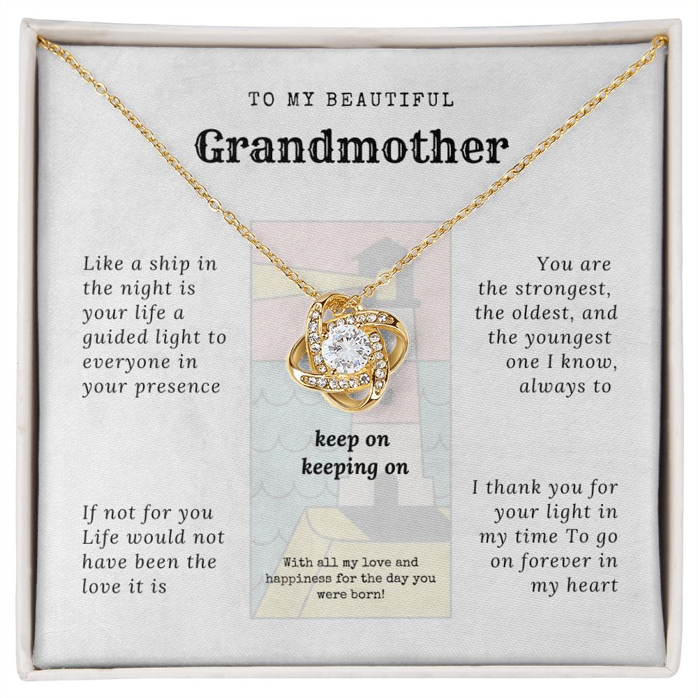 Message card to grandmother with necklace - Sheer: your Luck - Sheerluck-art.com